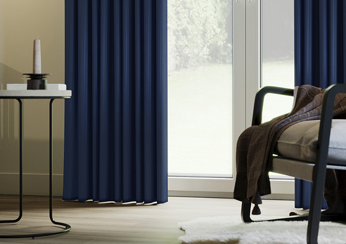 Shima Faux Silk, Indigo - Made to Measure Curtains - Image 5